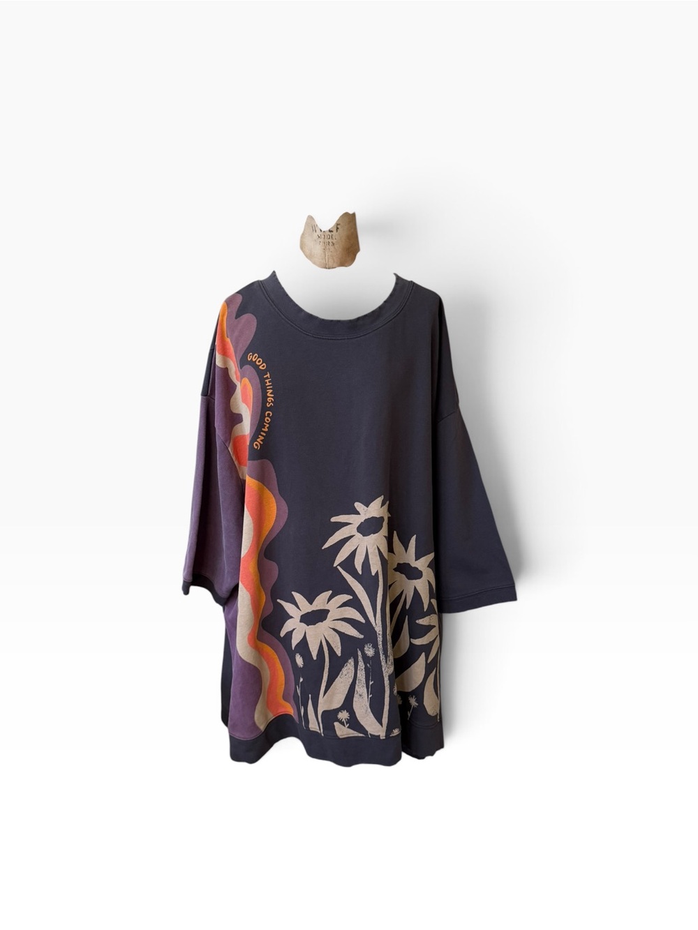 NATURAL LIFE Billie Good Things Coming Oversized Sweatshirt/Tunic OS/XL/XXL EUC